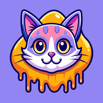 Adorable Cat Design: Cute and Playful Feline Graphic for Trendy T-Shirt Print on Demand, Perfect for Cat Lovers and Casual Wear Enthusiasts