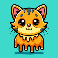 Adorable Cat Design: Cute and Playful Feline Graphic for Trendy T-Shirt Print on Demand, Perfect for Cat Lovers and Casual Wear Enthusiasts