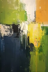 yellow green area white line complimentary color oil abstract cotter interconnections
