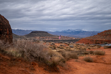 View of St. George American Flag Outside Nature City