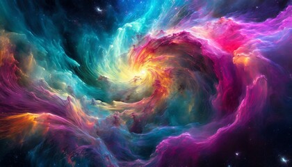 background with space, Colorful Space Nebula