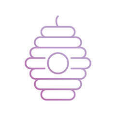 beehive icon with white background vector stock illustration