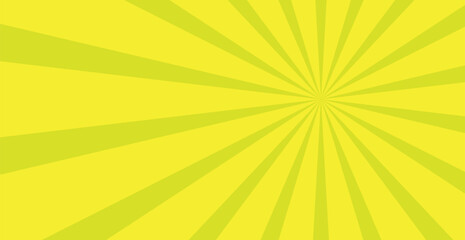 Sun rays Retro vintage style on yellow background, sunburst Vector with background.