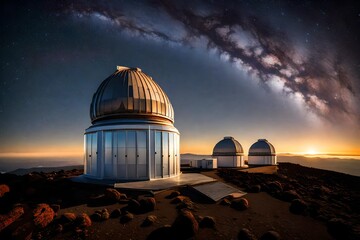  At the Teide Observatory, poised to unveil the mysteries of the universe, their metallic surfaces...