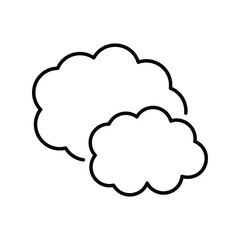 cloud icon with white background vector stock illustration
