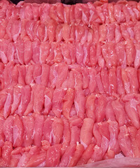 Various parts of fresh chicken meat