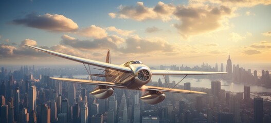 The business jet cuts through the sky, leaving a trail of elegance against the backdrop of billowing clouds