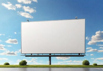 blank billboard on the field