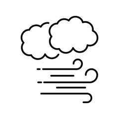 wind icon with white background vector stock illustration