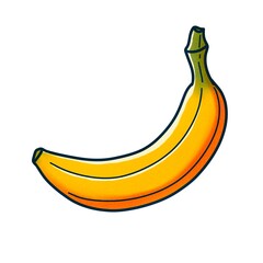 シンプルな黄色いバナナのイラスト