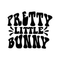 Pretty Little Bunny Retro SVG Design