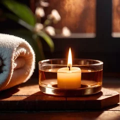 Crédence de cuisine en verre imprimé Spa spa wellness relaxation and healing area concept photo