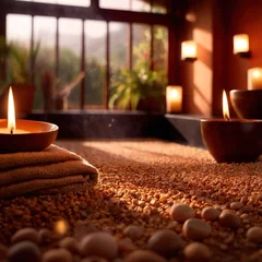 Cercles muraux Spa spa wellness relaxation and healing area concept photo