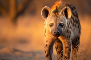 Tuinposter Master of Survival - The Lone Hyena in the Wild, A Study of Strength and Adaptation © Aiden