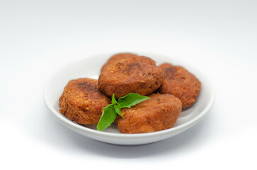 Perkedel or bergedel is a typical Indonesian dish made from potatoes, either fried or boiled before being mashed. They are then mixed with minced meat, sliced ​​scallions, celery leaves, and seasoning