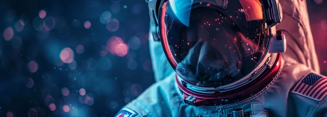 Plexiglas foto achterwand nasa astronaut costume as seen in space © boyhey