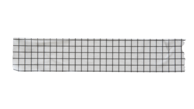 White tape with grid pattern