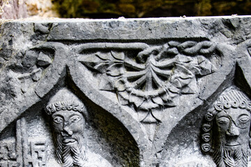 Jerpoint Abbey tipperary Ireland tomb in the north transept is another of the many masterpieces by the sculptor Rory O'Tunney. High quality photo