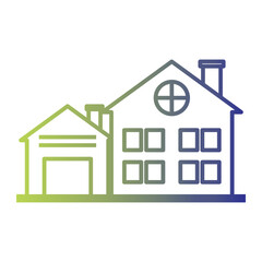 Building Line gradient Icon.