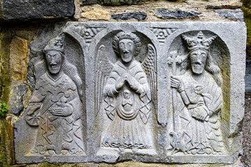 Jerpoint Abbey tipperary Ireland tomb in the north transept is another of the many masterpieces by the sculptor Rory O'Tunney. High quality photo
