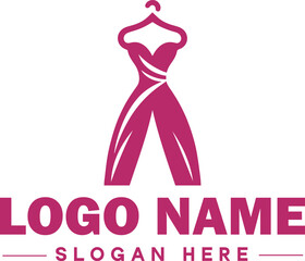 Fototapeta na wymiar Fashion logo Luxury Glamour Elegant Logo Icon clean flat modern minimalist business logo editable vector