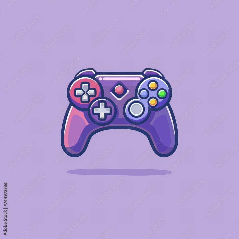 Wall mural flat vector logo of a game controller