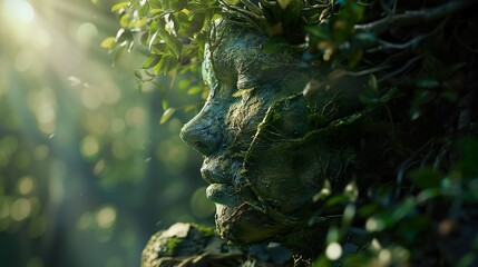 verdant gaze: the mystical essence of a forest nymph
