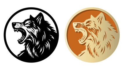 Wolf Logo Illustration.