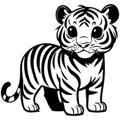 Cute Tiger Illustration.