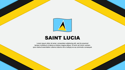 Saint Lucia Flag Abstract Background Design Template. Saint Lucia Independence Day Banner Cartoon Vector Illustration. Saint Lucia Template
