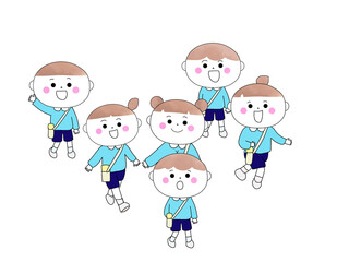 遠足　幼稚園　子どもたち　楽しい