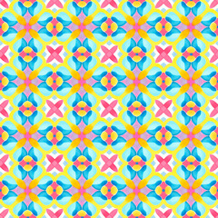 Fototapeta premium Singapore Peranakan seamless pattern, watercolor seamless tile, background, Peranakan culture, Nyonya motifs, Nyonya pattern 