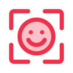 face detection outline fill icon