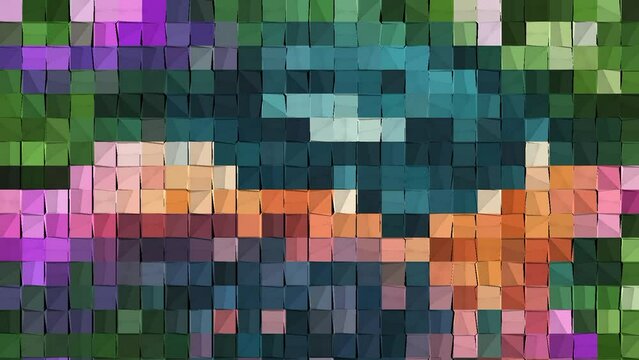 Pixel blinking full hd animation background with texture effect.