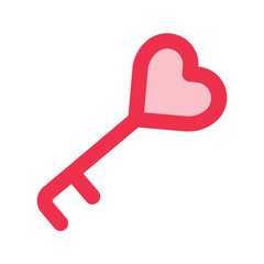 love key outline fill icon