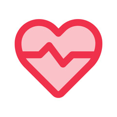 heart beat outline fill icon