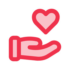 give love outline fill icon