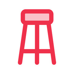 chair outline fill icon