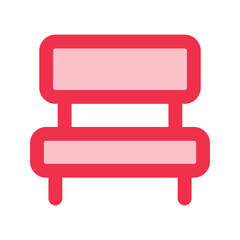bench outline fill icon