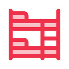 Obraz premium bunk bed outline fill icon