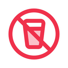 no drink outline fill icon
