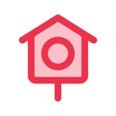bird house outline fill icon