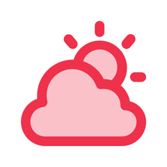 cloudy outline fill icon