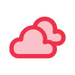 clouds outline fill icon