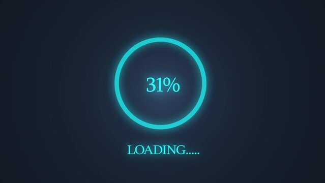 Loading bar circle downloading bar and progress circle loading animation, Loading Status bar Transfer Download 0-100%