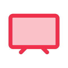 Fototapeta premium television outline fill icon