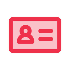 id card outline fill icon