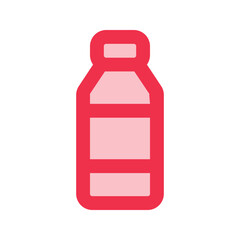water bottle outline fill icon