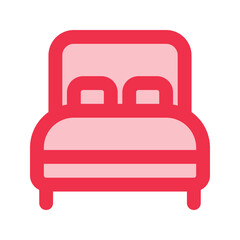 bed outline fill icon