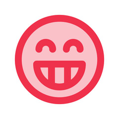 Obraz premium grinning outline fill icon